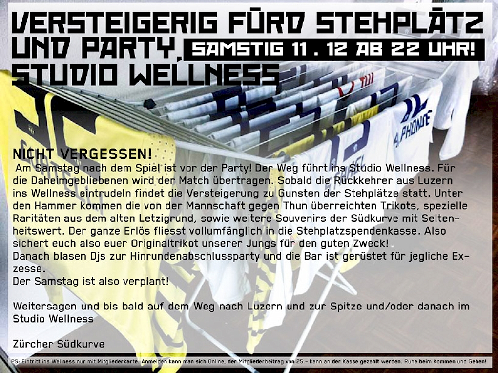 Hirundeabschluss-Party und Versteigerig