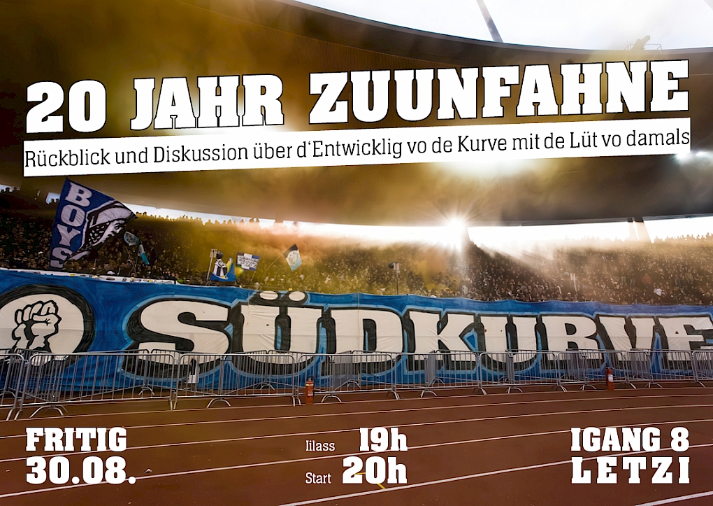20 Jahre Südkurvenzaunfahne: Diskussion im Letzigrund